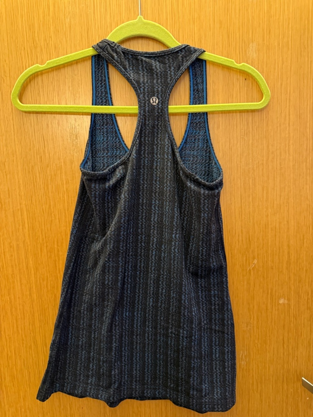 Lululemon Black & Blue Striped Racerback Tank